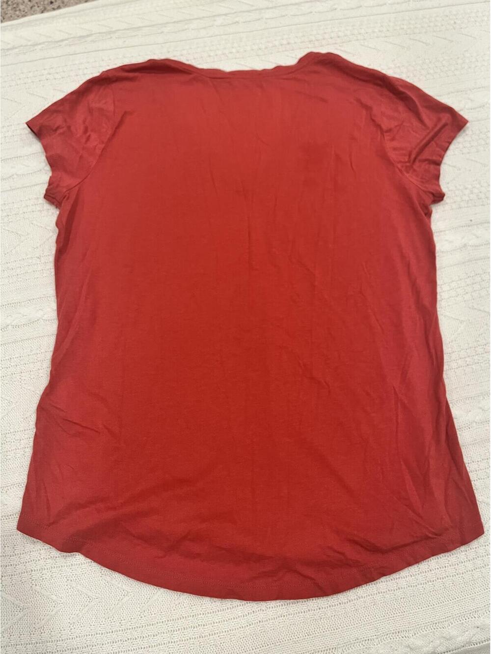 Polo Ralph Lauren Red V-Neck T-Shirt - Size Large - Picture 2 of 6